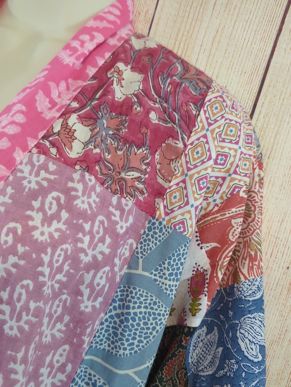 Patchwork Multicolored Granny Kimo/ Jacket/ Robe Boho - Picture 5 of 12